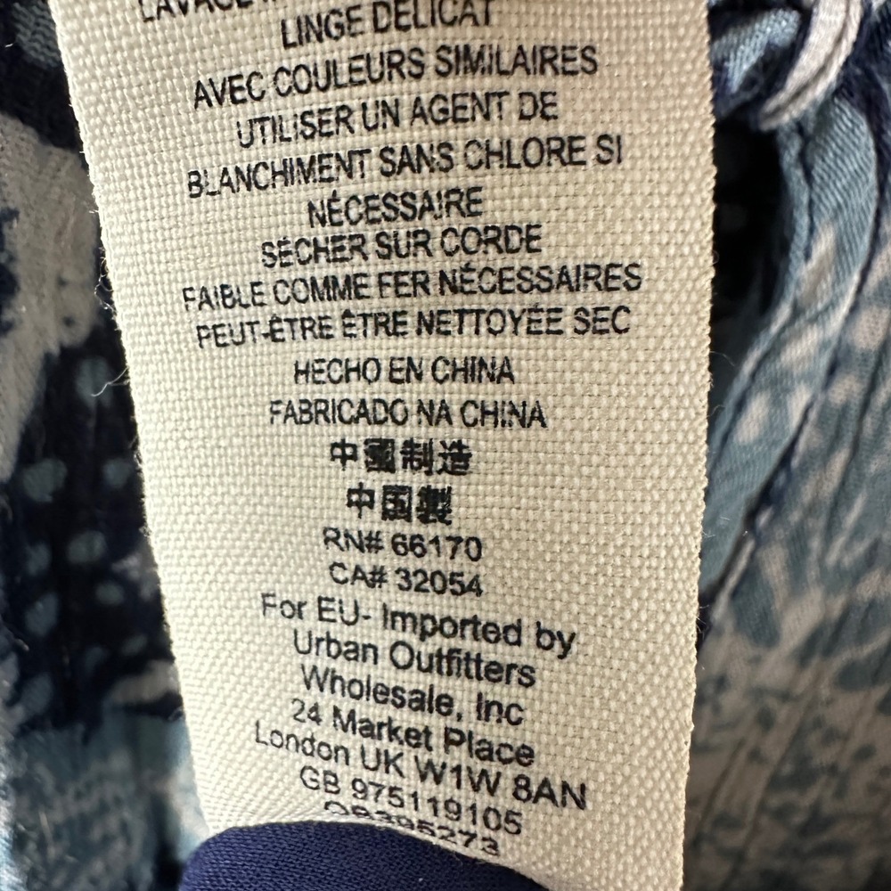 Free People Blue & Navy Printed Mini Dress - Picture 8 of 9